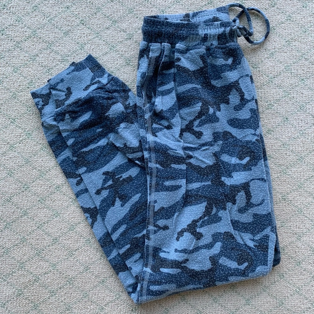 Blue camo sweatpants